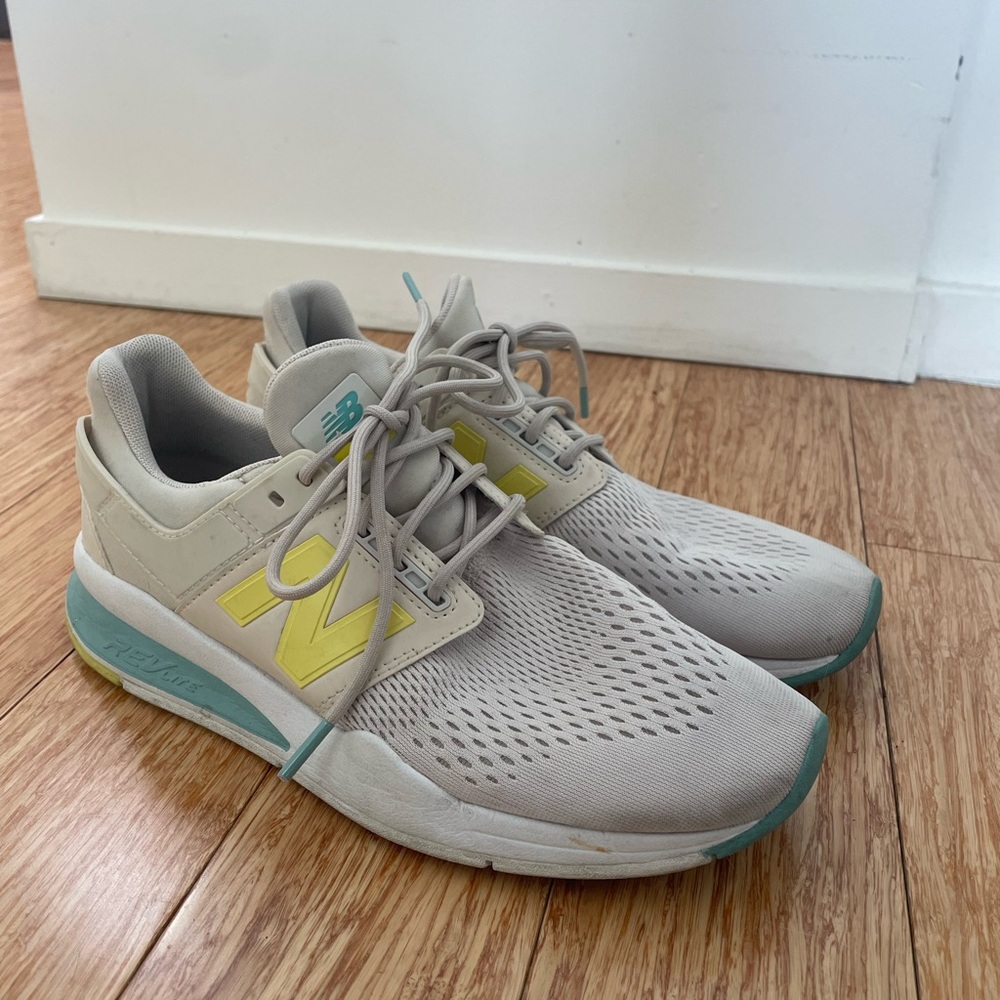 New Balance Women's Sneakers - Gray and Yellow